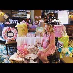 Pink blush maternity dress